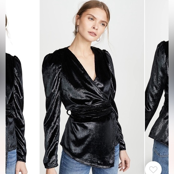 KENDALL & KYLIE puff sleeve wrap top - Picture 1 of 16